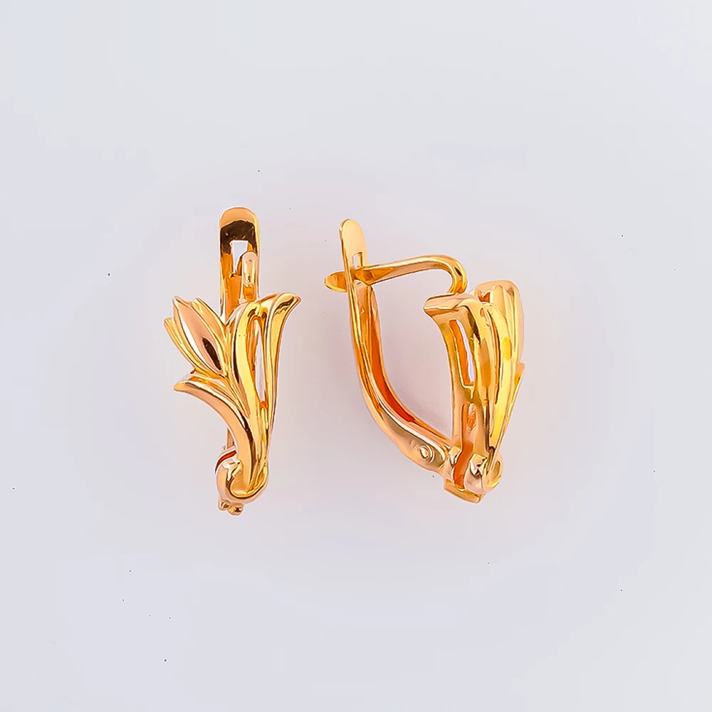 Серьги из красного золота 585 пробы