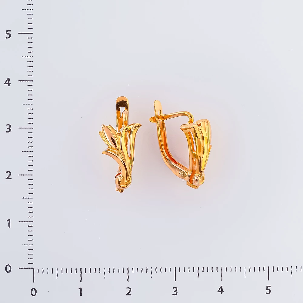 Серьги из красного золота 585 пробы
