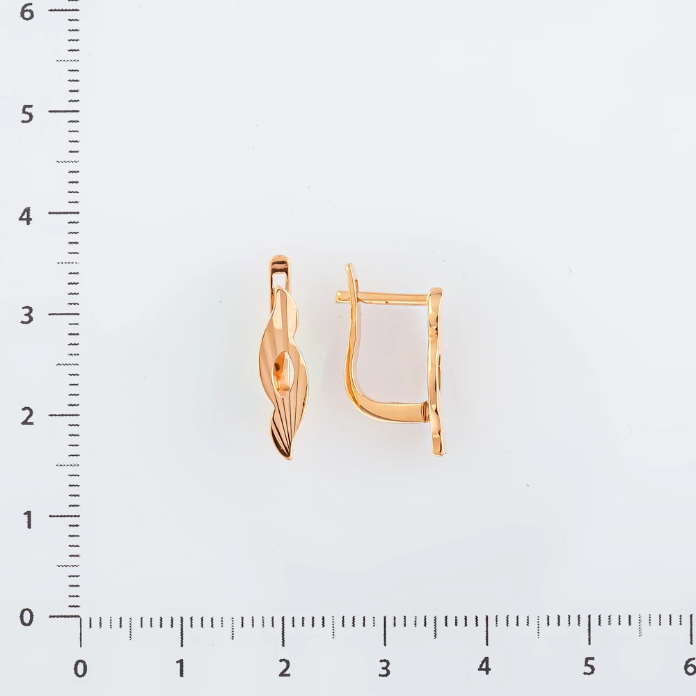 Серьги из красного золота 585 пробы