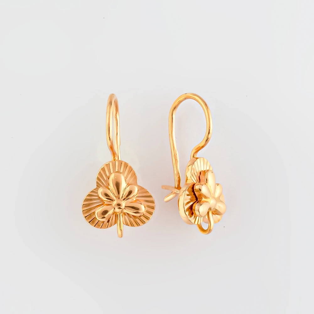 Серьги из красного золота 583 пробы