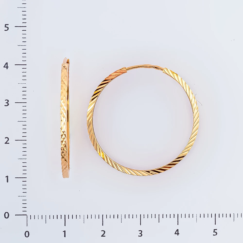 Серьги конго из красного золота 585 пробы