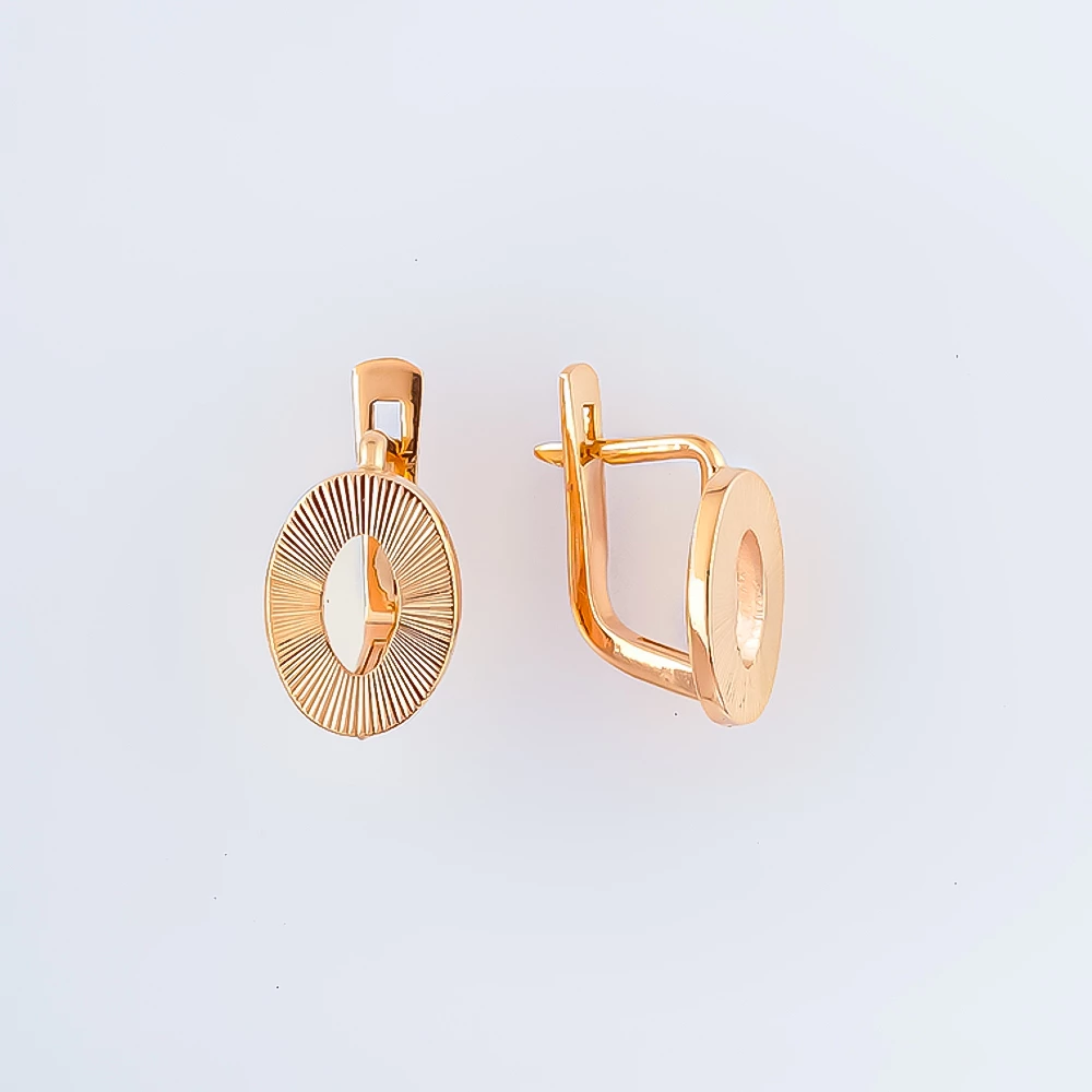 Серьги из красного золота 585 пробы