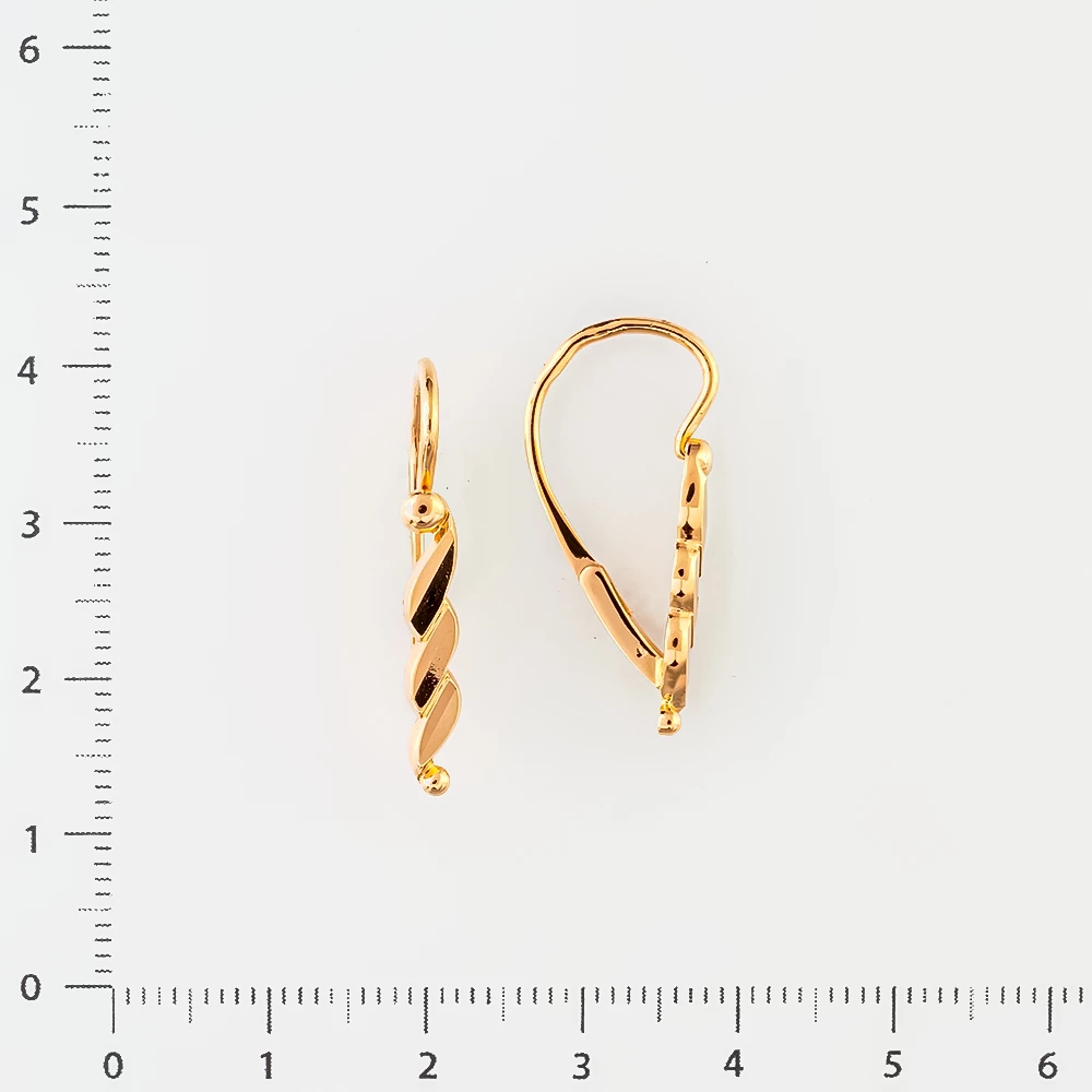 Серьги из красного золота 583 пробы