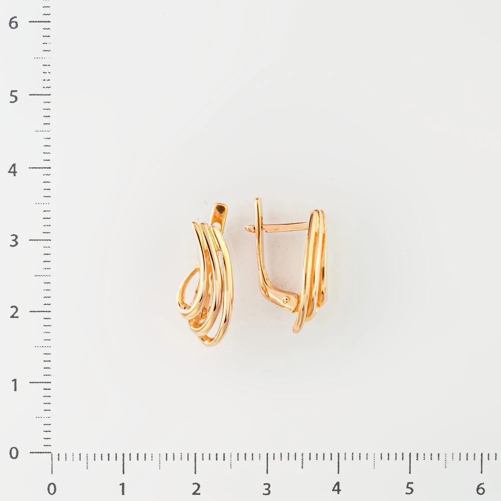 Серьги из красного золота 585 пробы