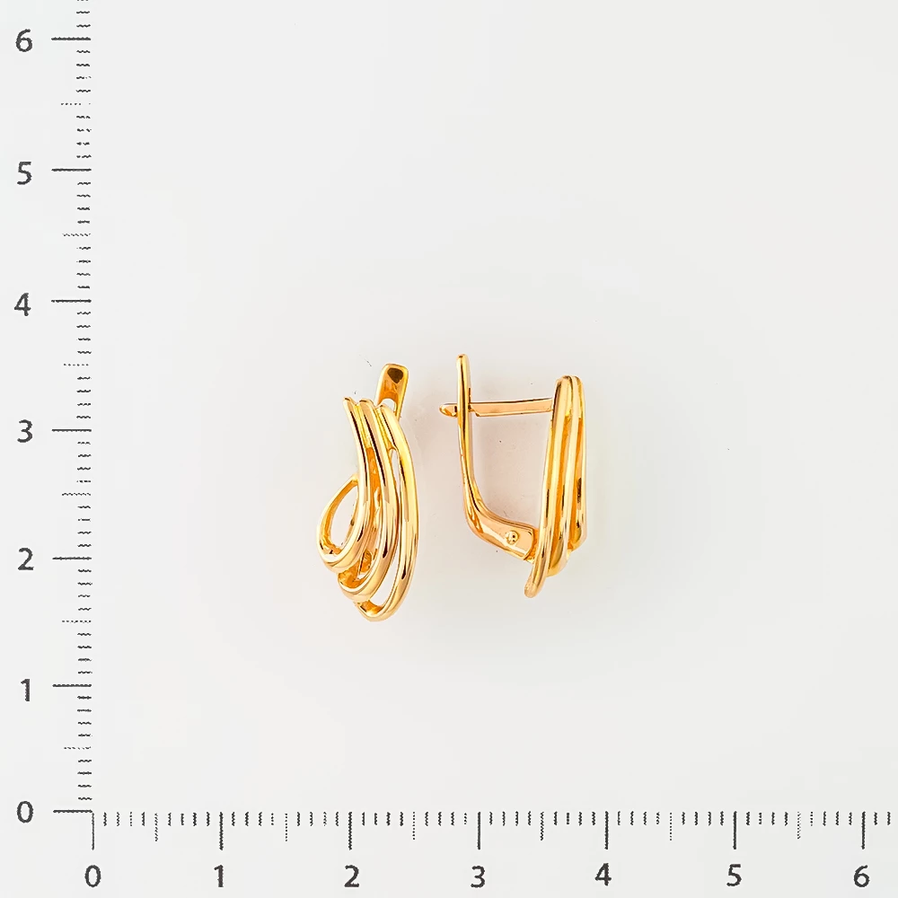 Серьги из красного золота 585 пробы
