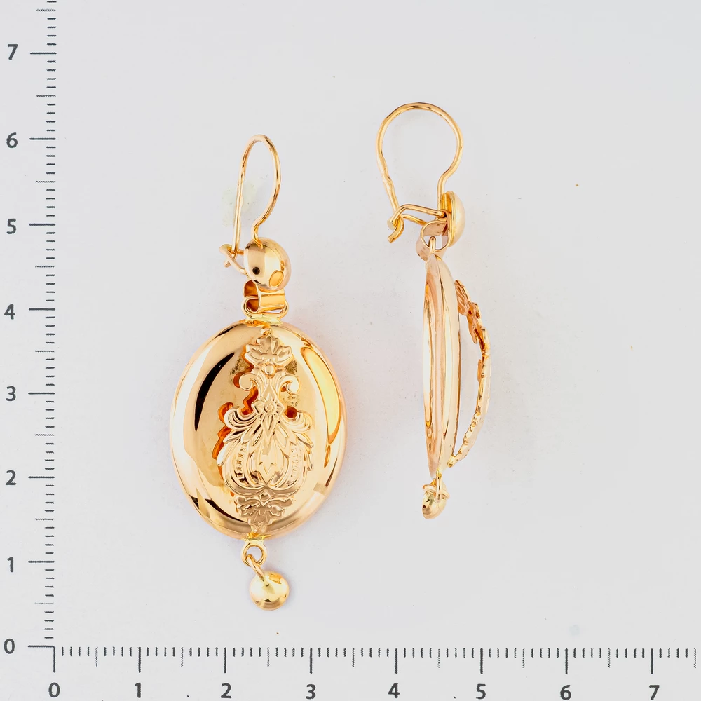 Серьги из красного золота 585 пробы