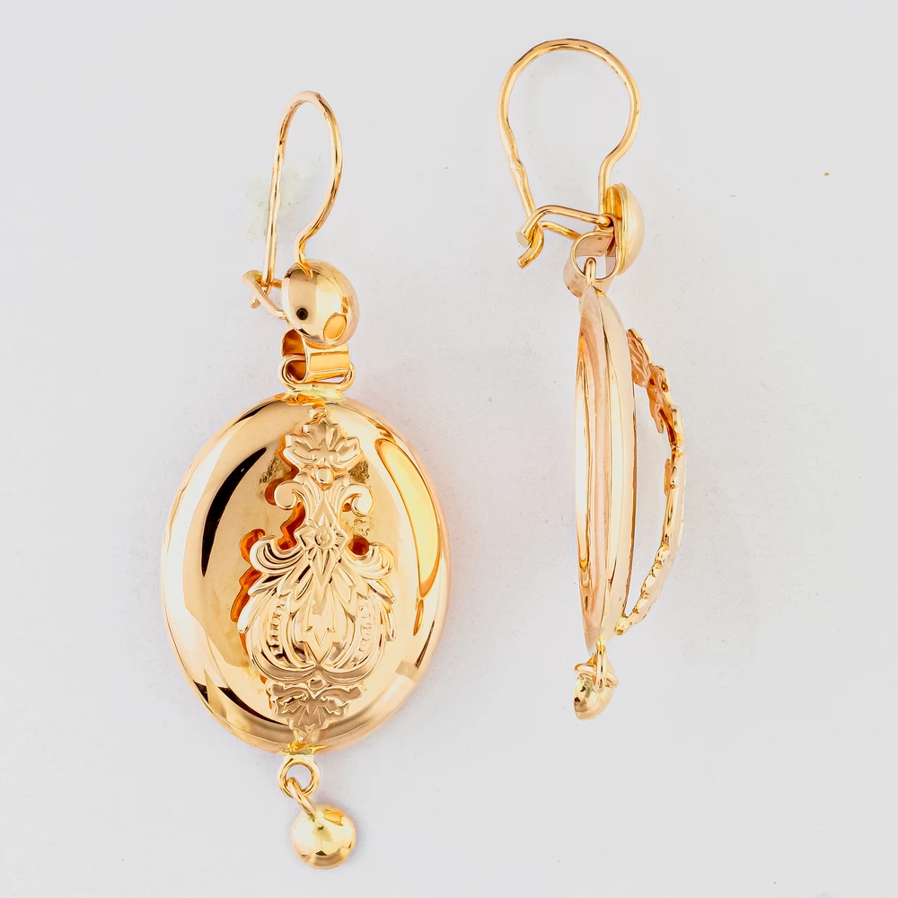 Серьги из красного золота 585 пробы