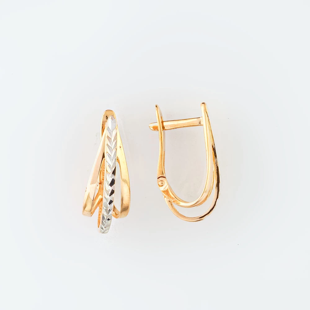 Серьги из красного золота 585 пробы