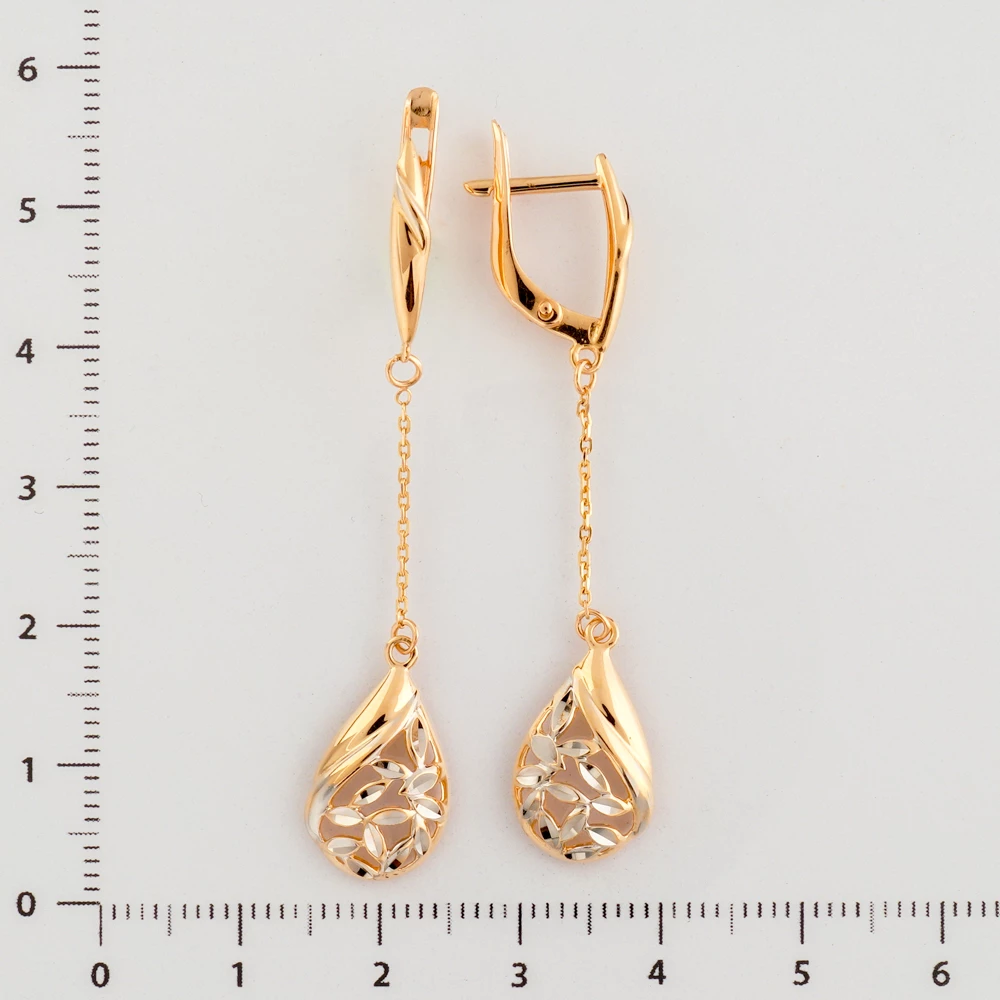 Серьги из красного золота 585 пробы