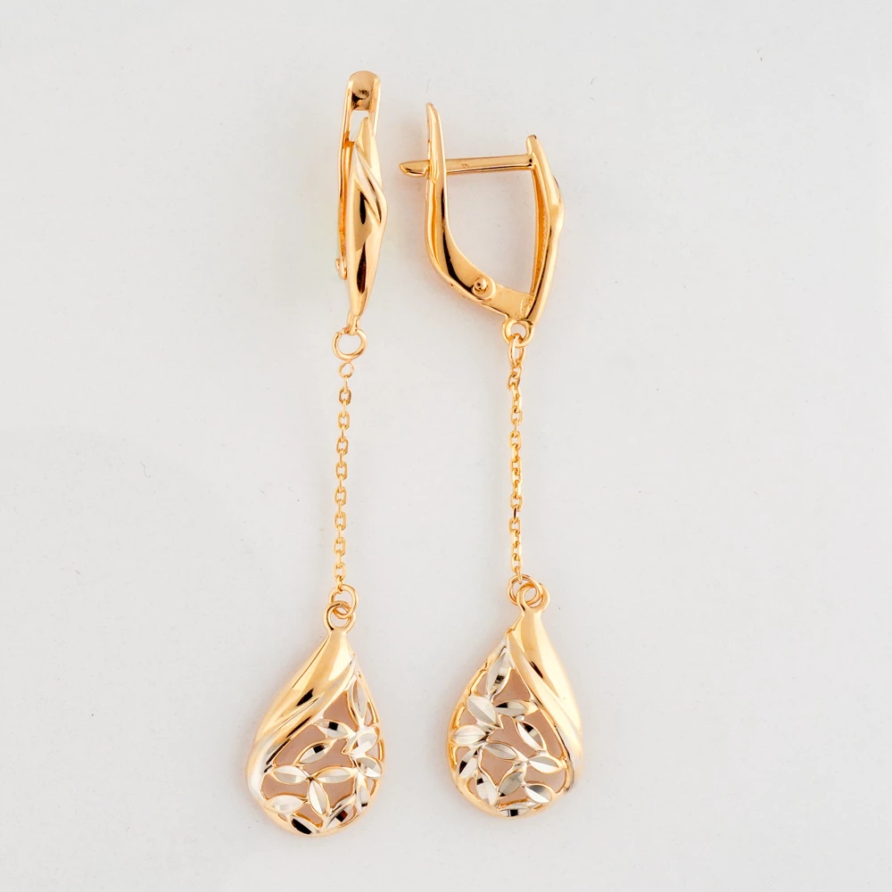 Серьги из красного золота 585 пробы