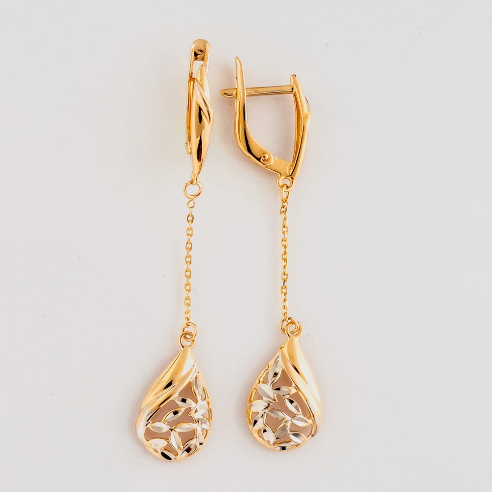 Серьги из красного золота 585 пробы