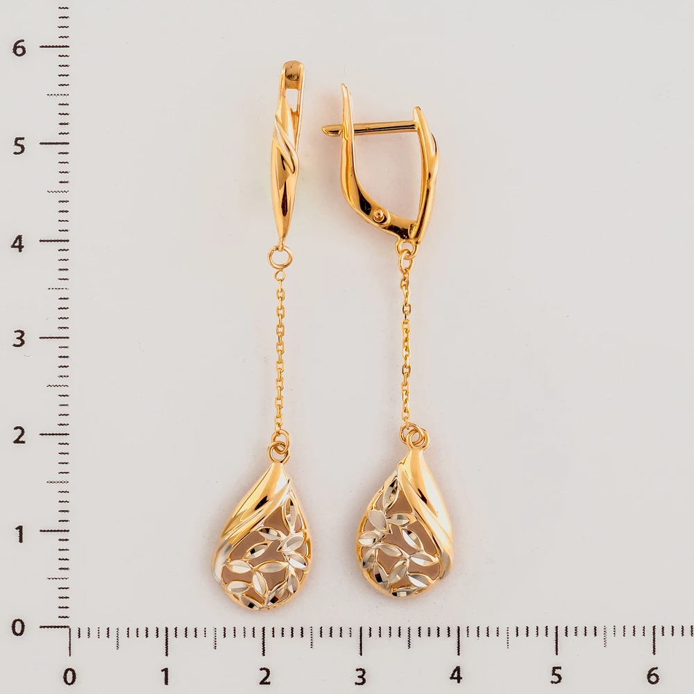 Серьги из красного золота 585 пробы