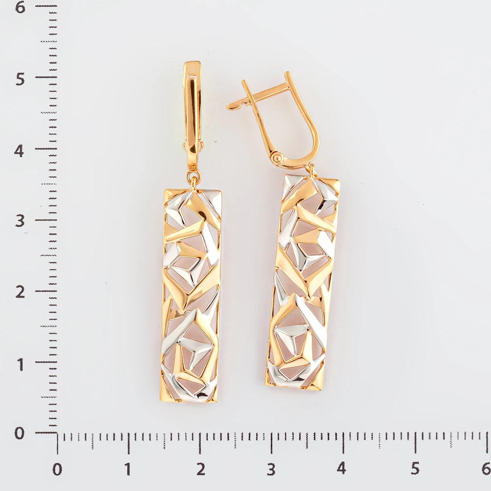 Серьги из красного золота 585 пробы