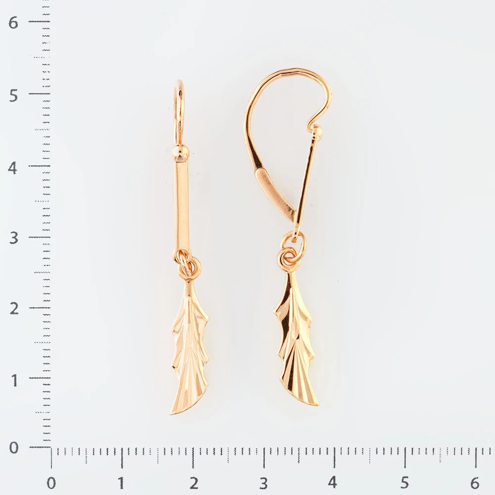 Серьги из красного золота 583 пробы
