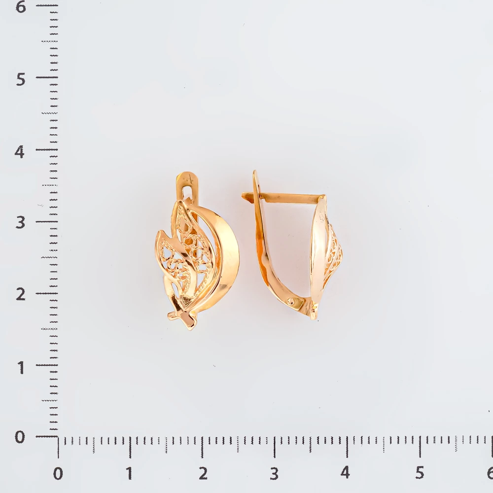 Серьги из красного золота 585 пробы