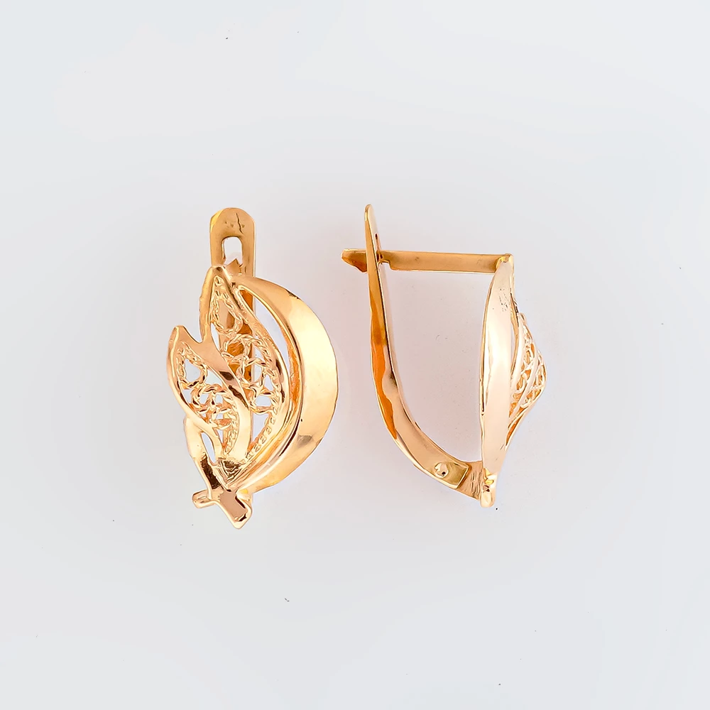 Серьги из красного золота 585 пробы