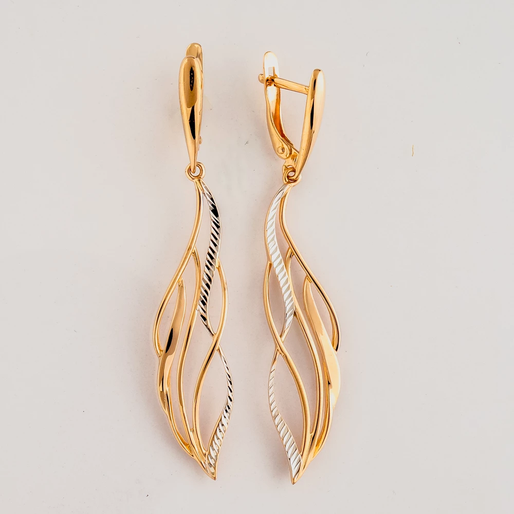 Серьги из красного золота 585 пробы