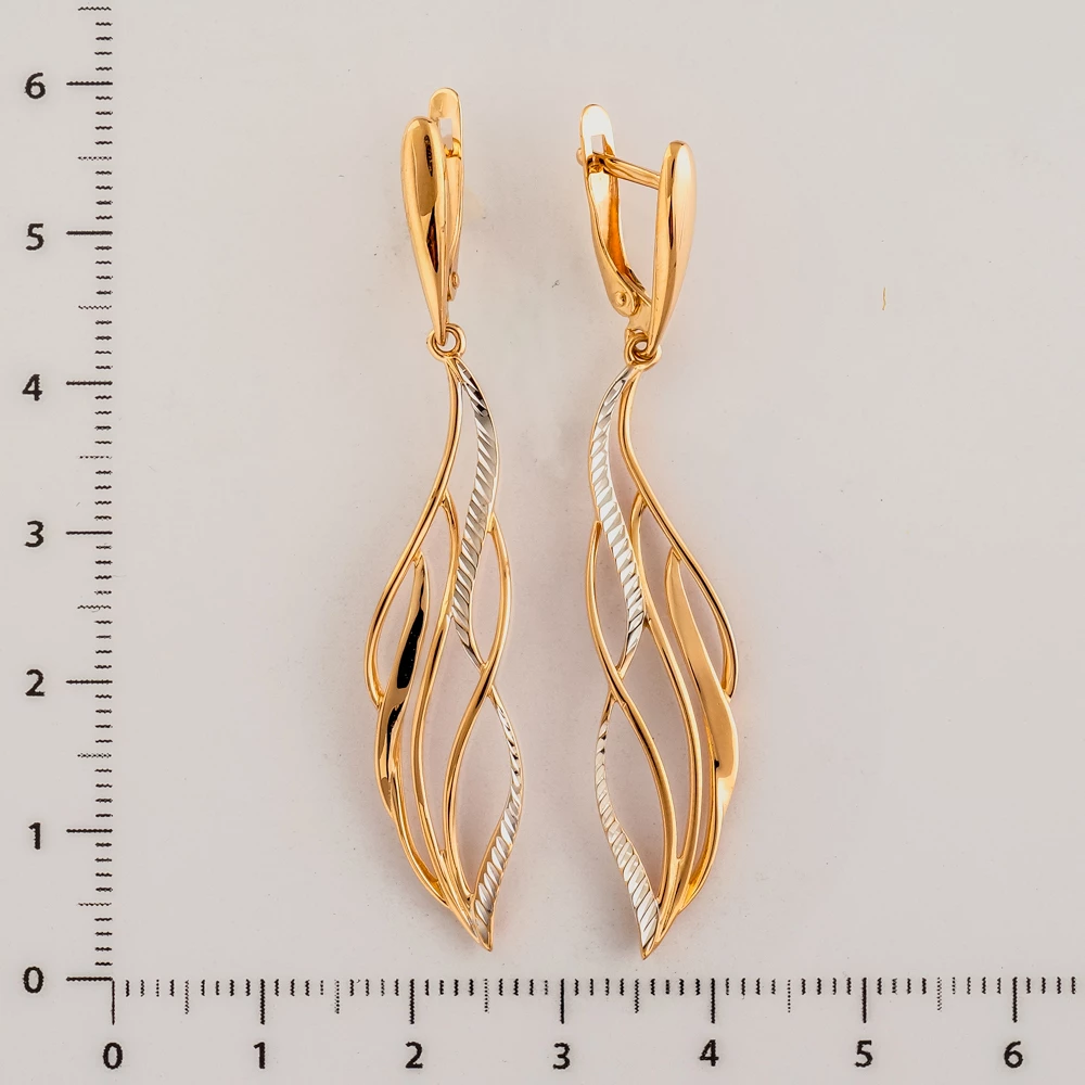 Серьги из красного золота 585 пробы