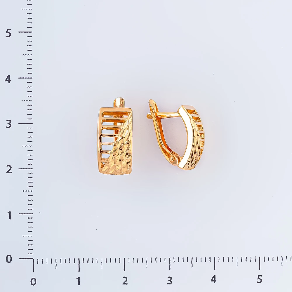 Серьги из красного золота 585 пробы