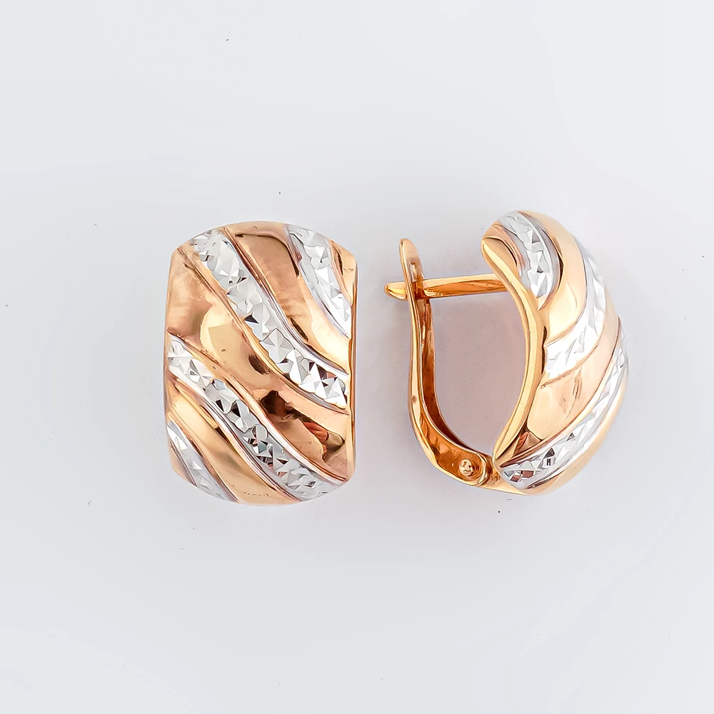 Серьги из красного золота 375 пробы