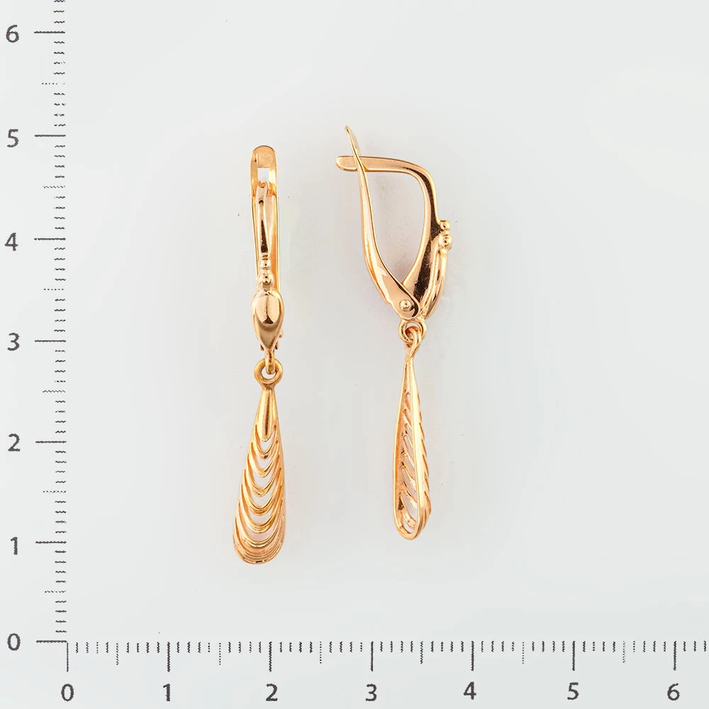 Серьги из красного золота 585 пробы
