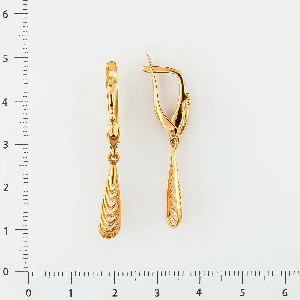 Серьги из красного золота 585 пробы