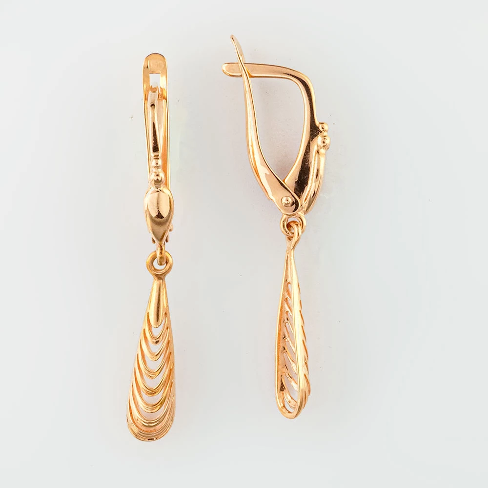 Серьги из красного золота 585 пробы