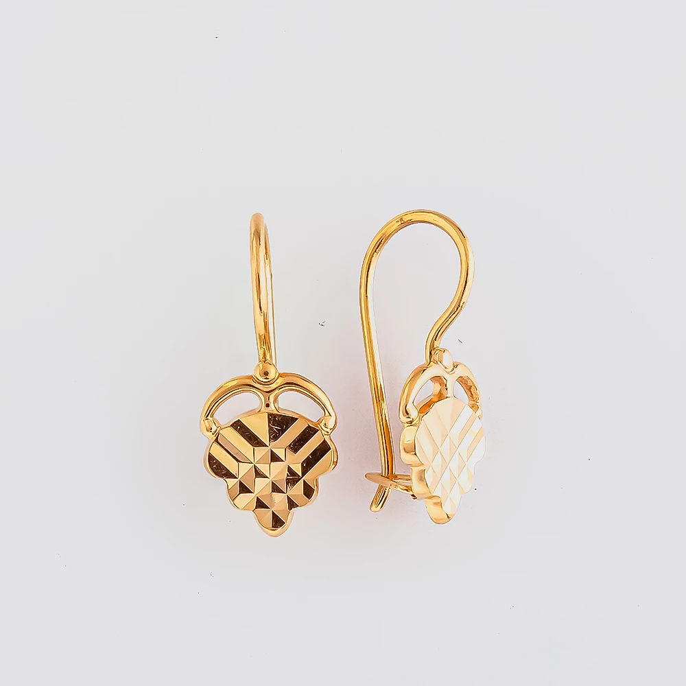 Серьги из красного золота 585 пробы