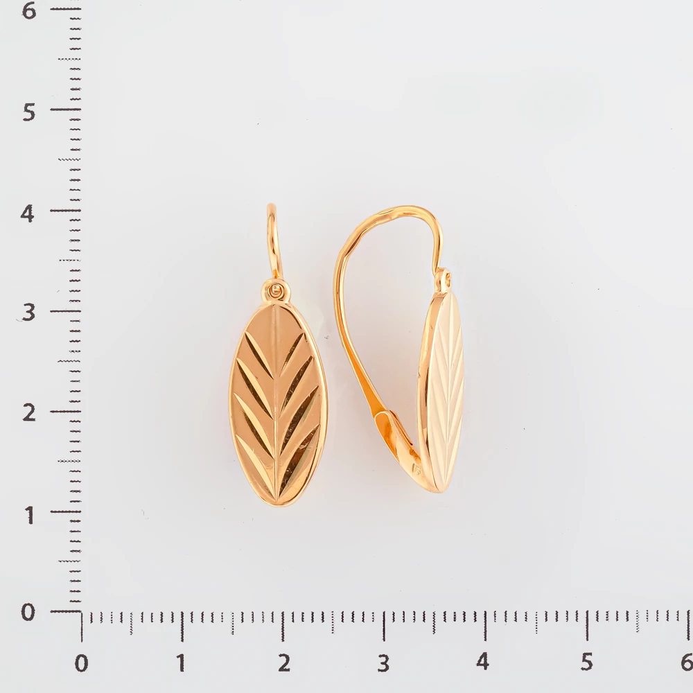 Серьги из красного золота 583 пробы
