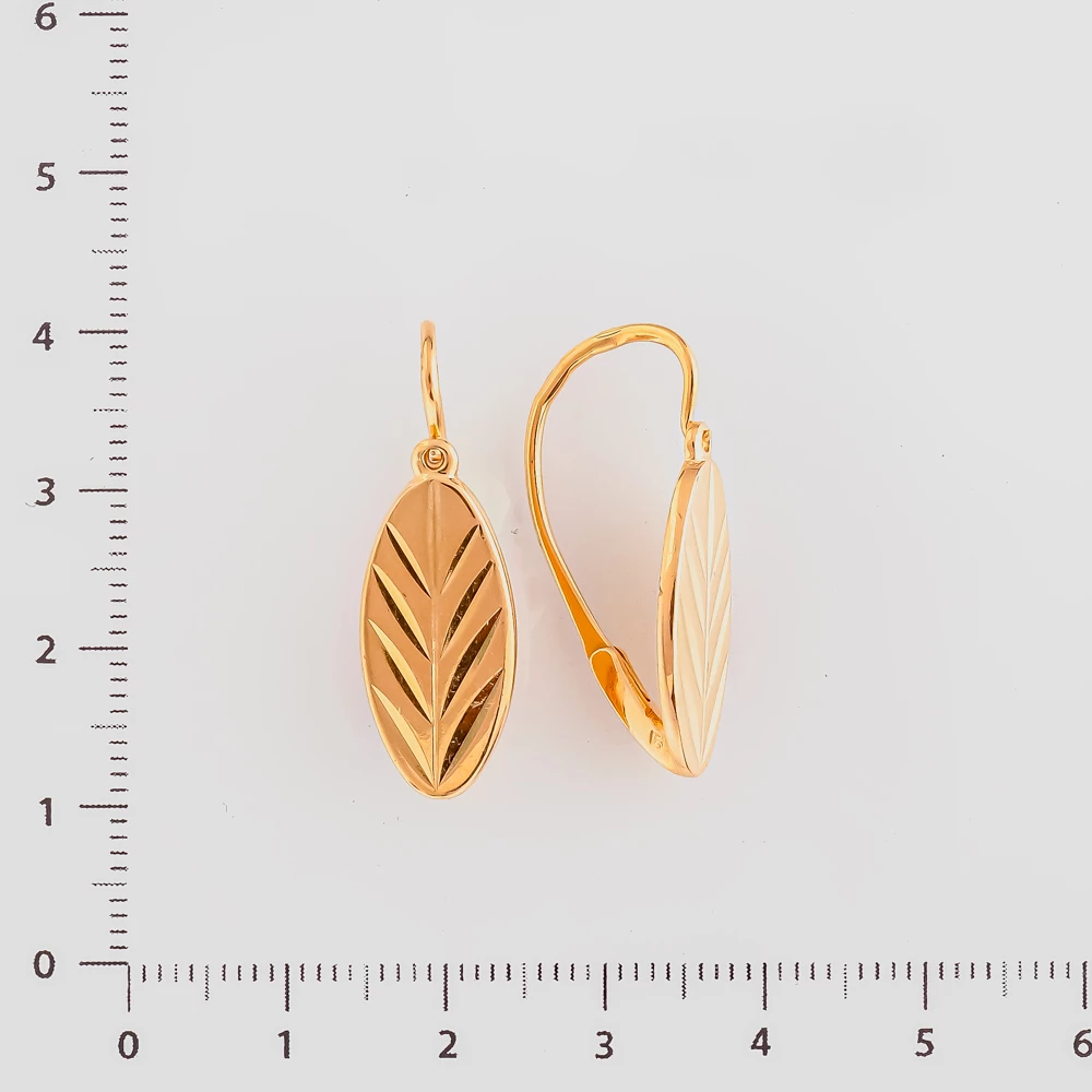Серьги из красного золота 583 пробы