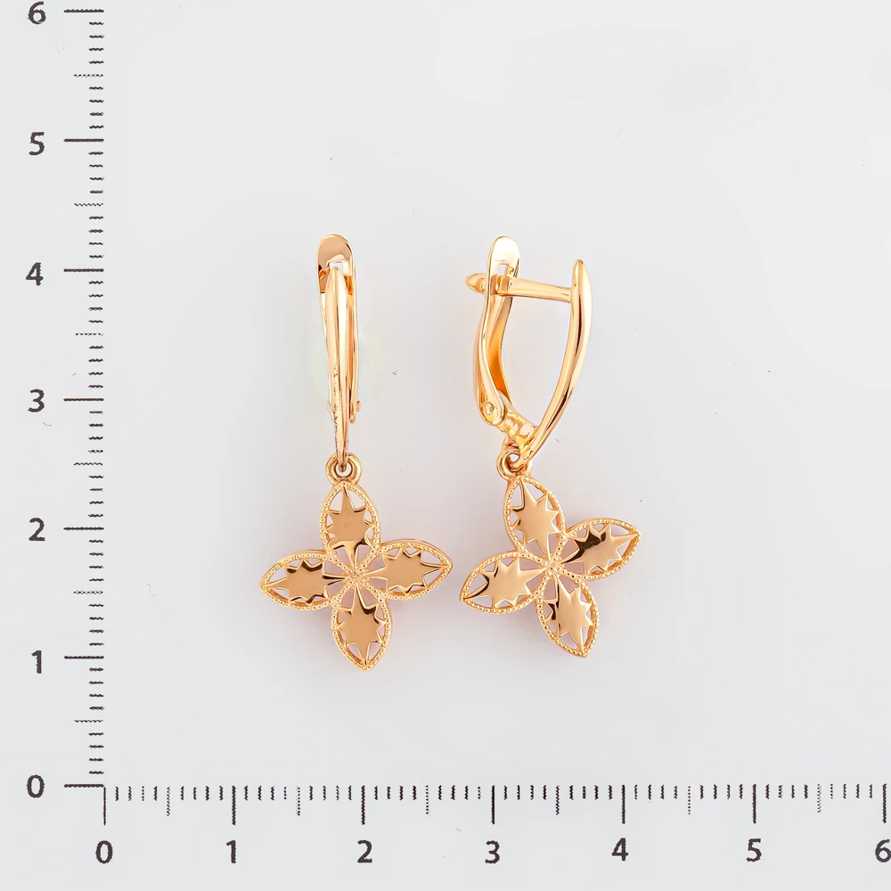 Серьги из красного золота 585 пробы