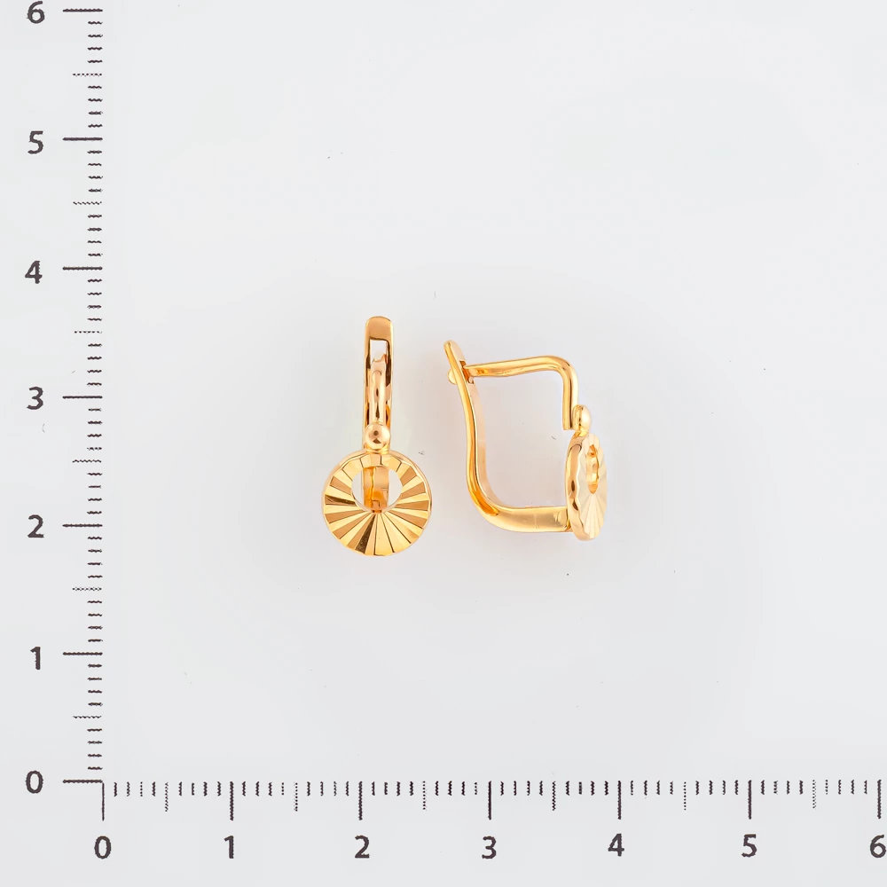Серьги из красного золота 585 пробы