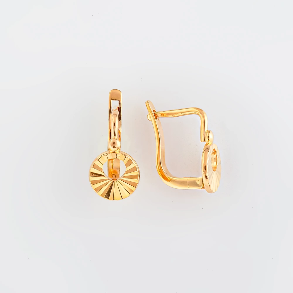 Серьги из красного золота 585 пробы