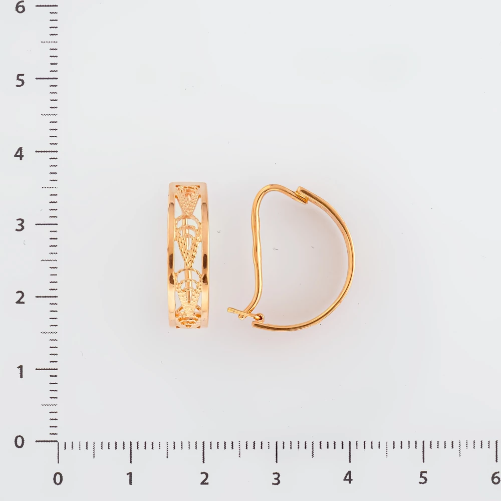 Серьги из красного золота 585 пробы