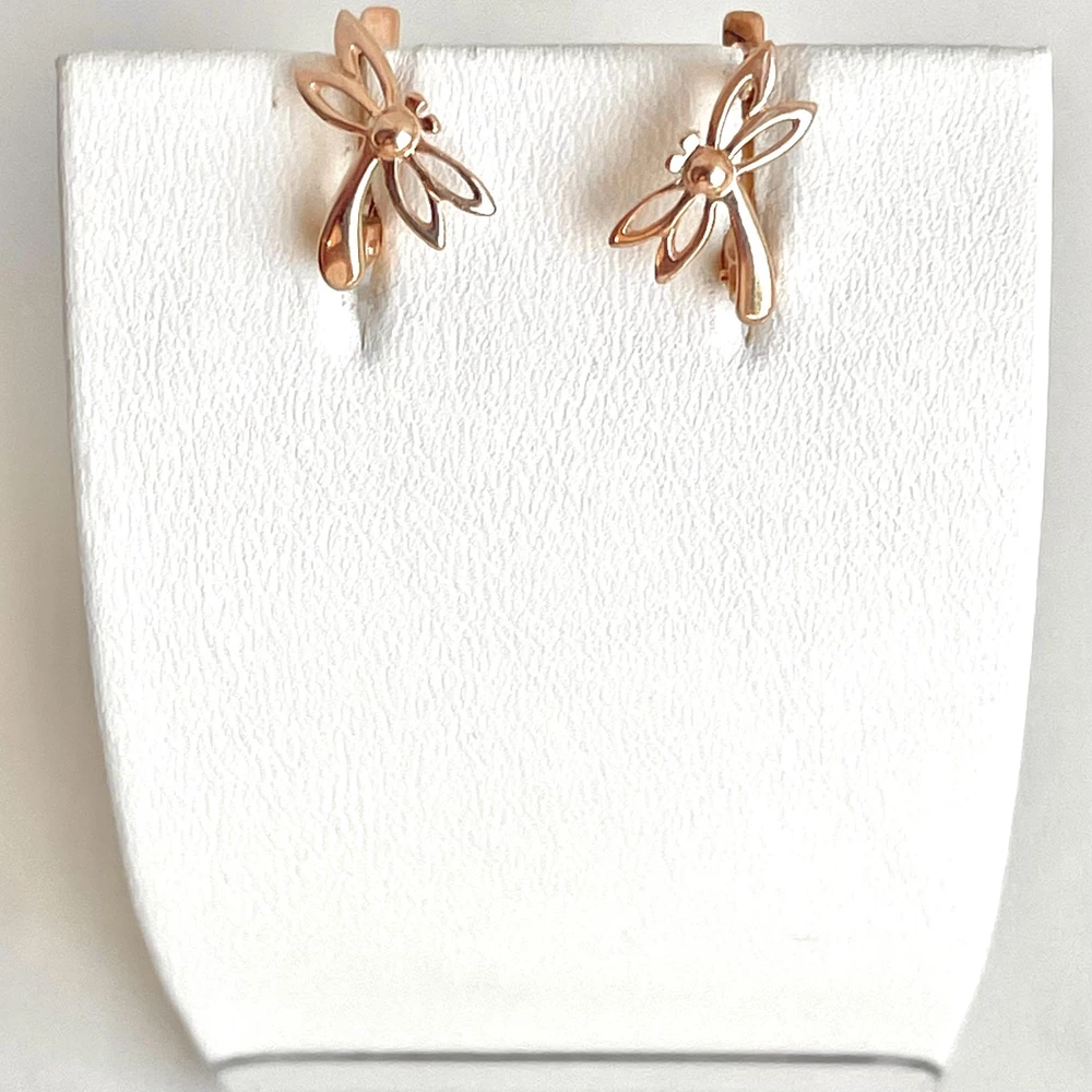 Серьги из красного золота 585 пробы