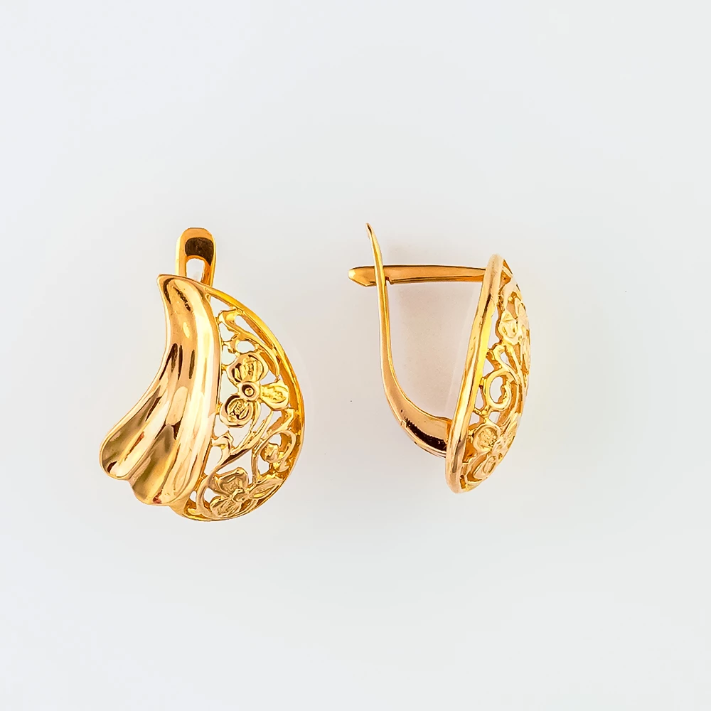 Серьги из красного золота 585 пробы