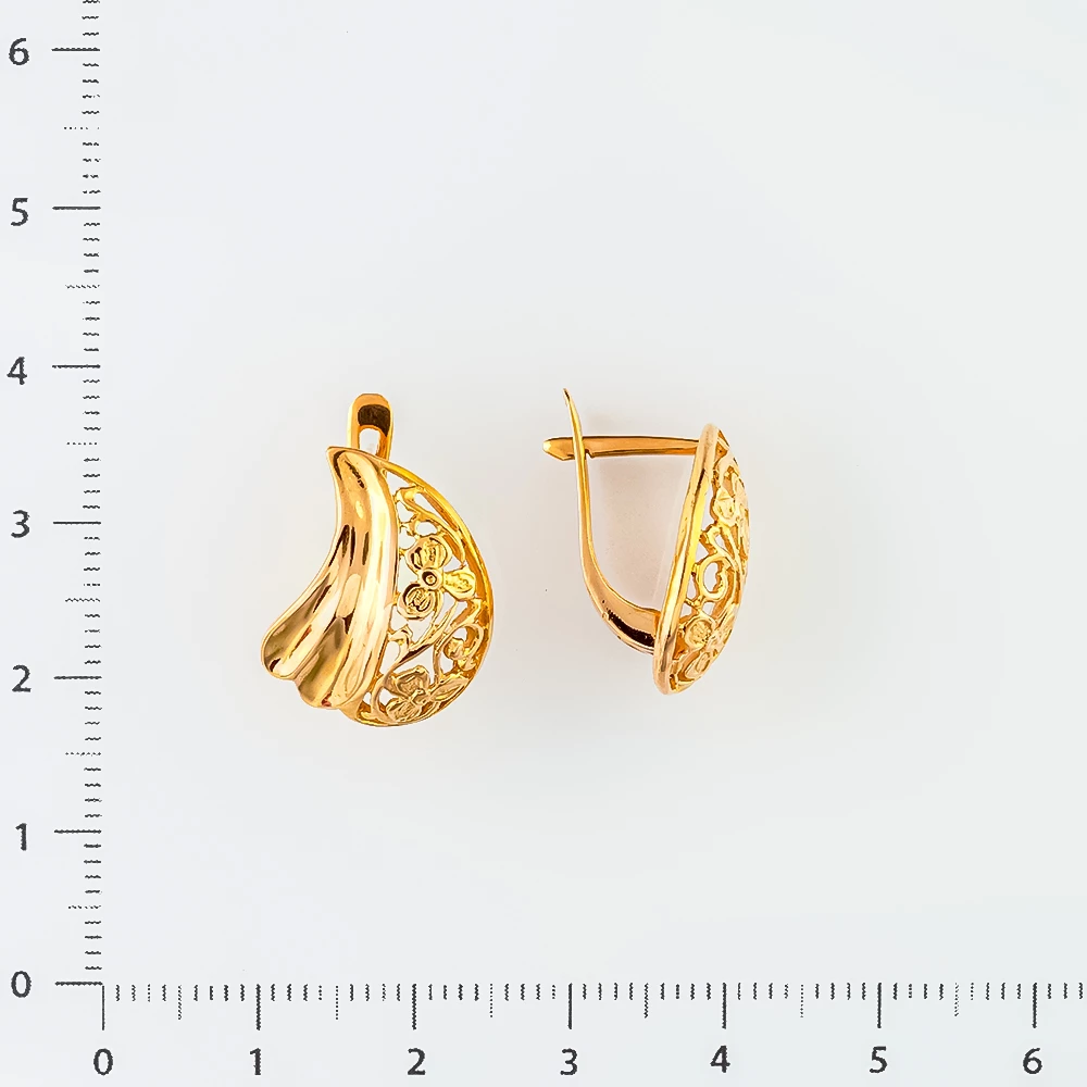 Серьги из красного золота 585 пробы
