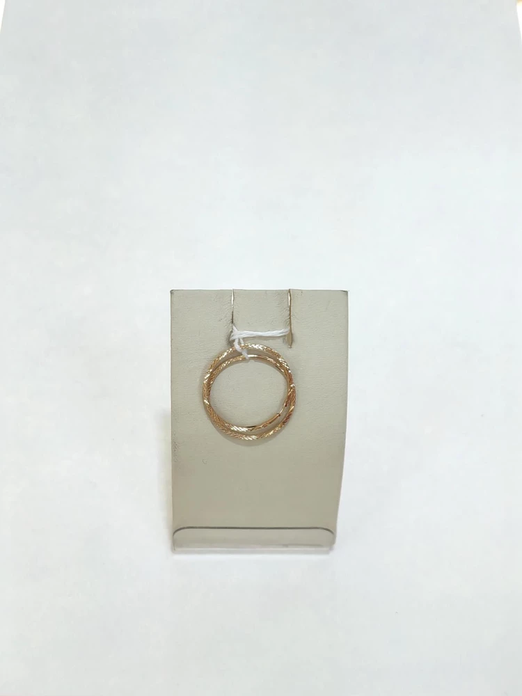 Серьги конго из красного золота 585 пробы