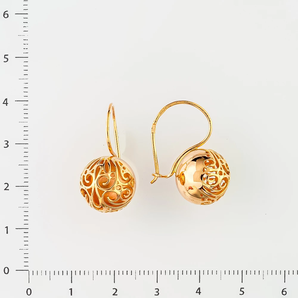 Серьги из красного золота 585 пробы