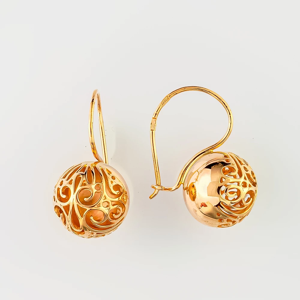 Серьги из красного золота 585 пробы