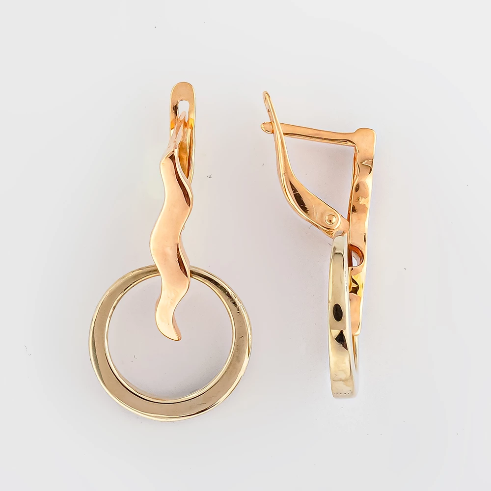 Серьги из красного золота 585 пробы