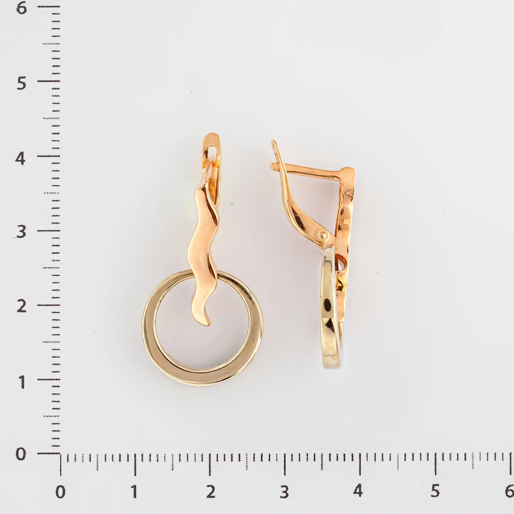 Серьги из красного золота 585 пробы