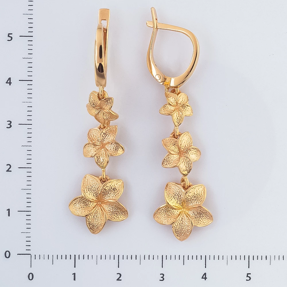 Серьги из красного золота 585 пробы