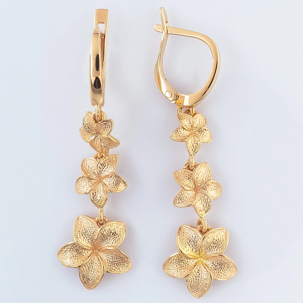 Серьги из красного золота 585 пробы