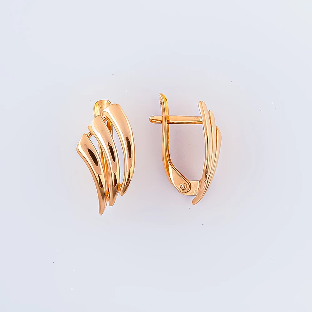 Серьги из красного золота 585 пробы