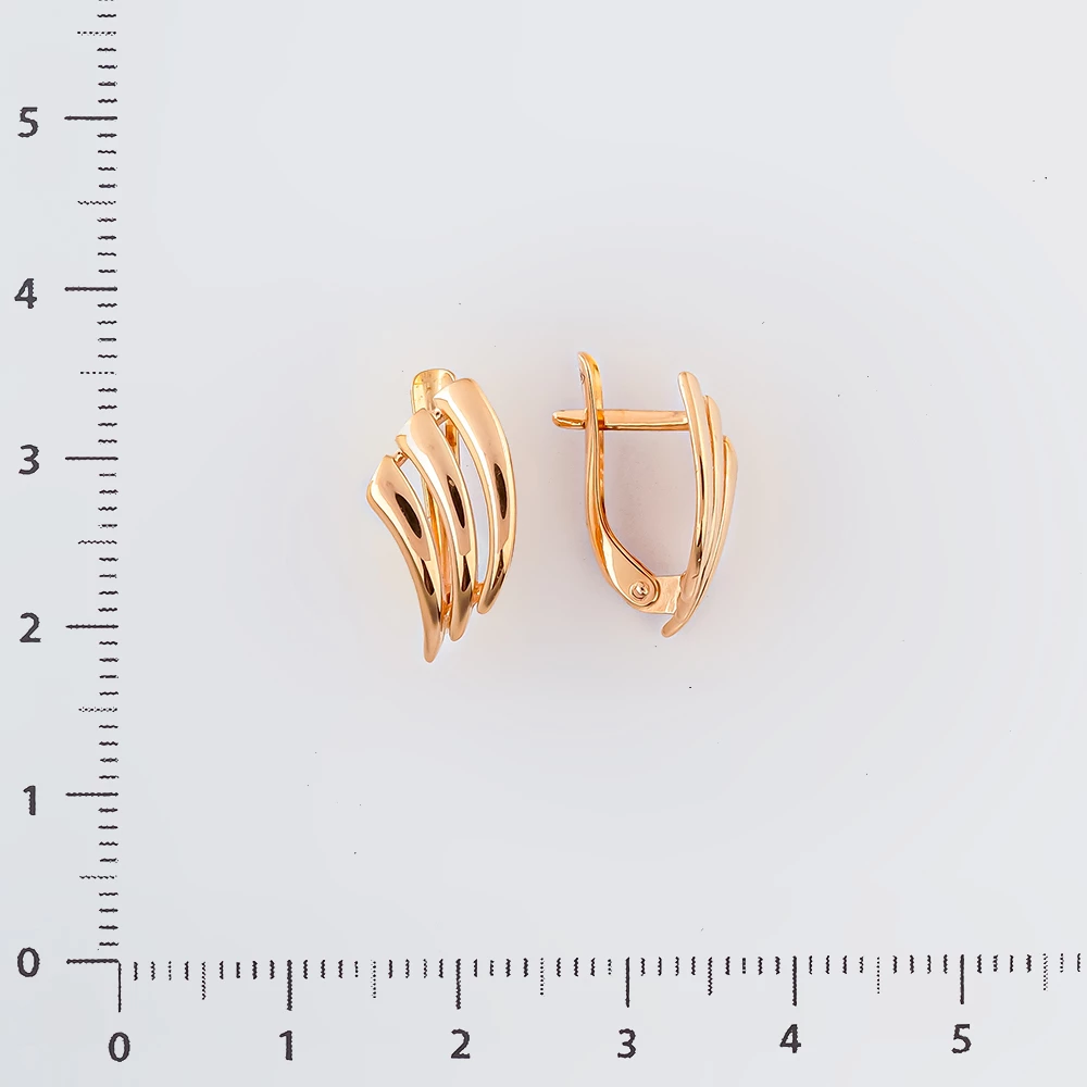 Серьги из красного золота 585 пробы