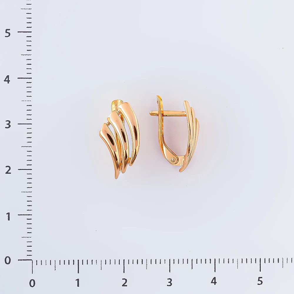 Серьги из красного золота 585 пробы
