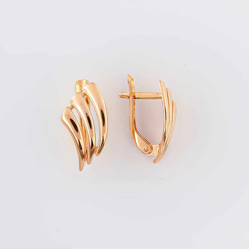Серьги из красного золота 585 пробы