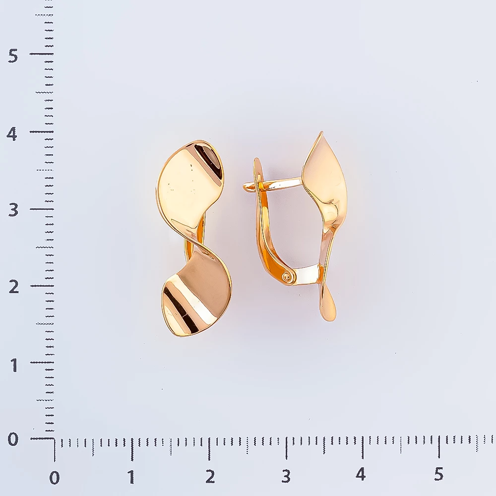 Серьги из красного золота 585 пробы