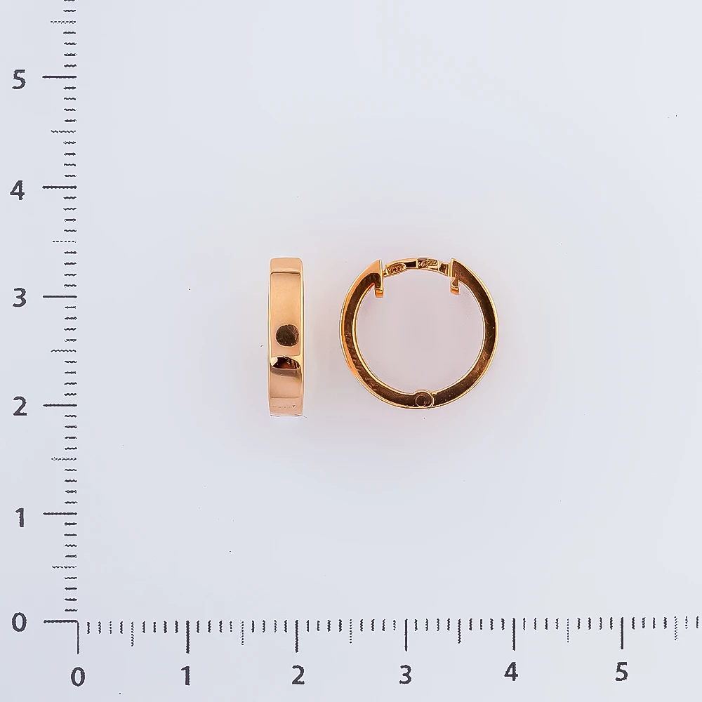 Серьги конго из красного золота 585 пробы